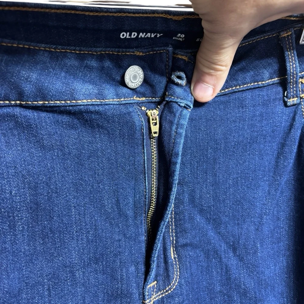 Old Navy‎ High-Rise Super Skinny Jeans 20 Short Dark Wash Blue Denim  #795